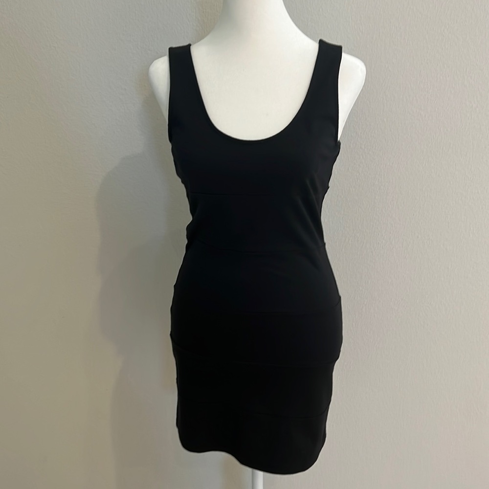 Trouve Black Tight Stretchy Dress